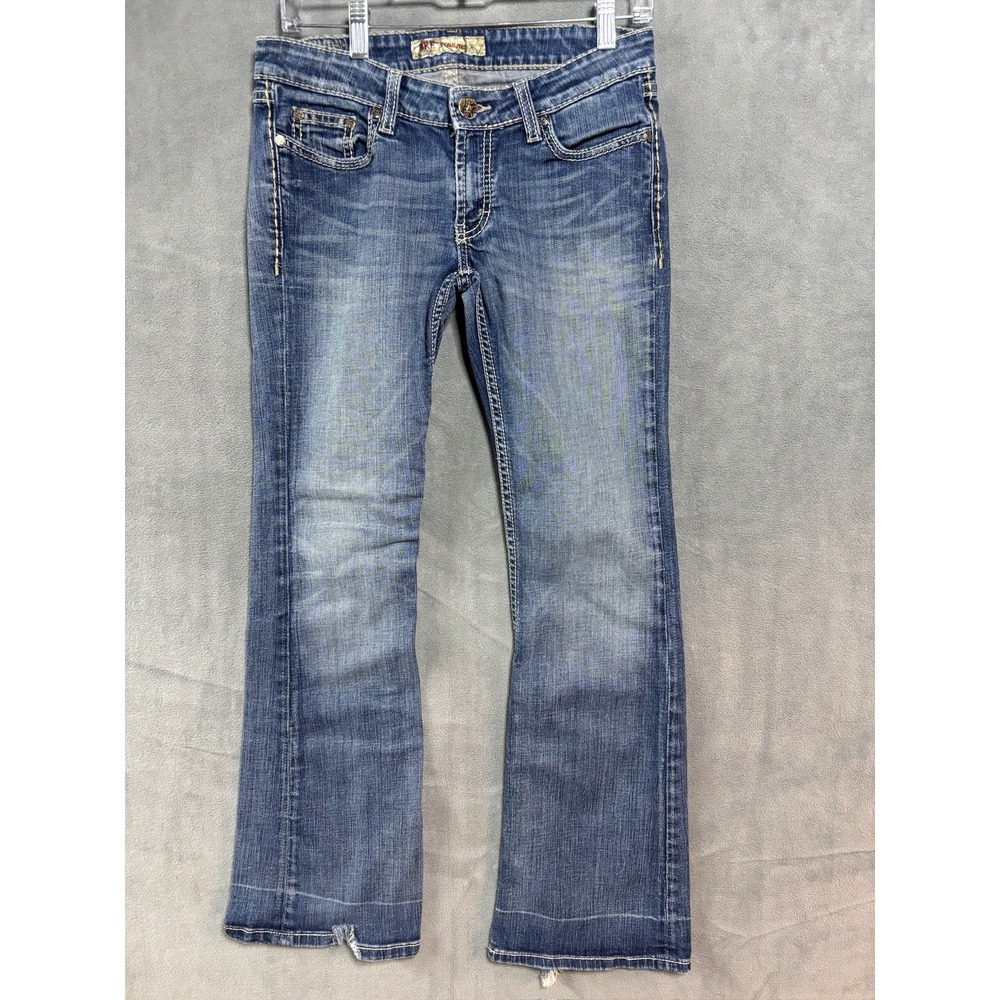 BKE Starlite Flare Jeans Distressed Dark Wash Women's Size 28 X 31.5